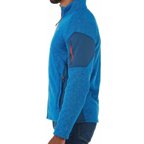 Spyder Empire Fleece Full Zip Jacket with Zippered Pockets Men L Blue - Picture 2 of 14